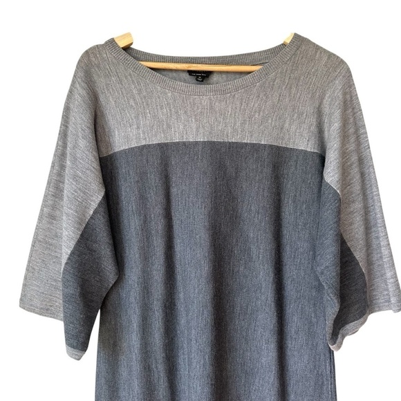 Talbots Merino Wool Sweater Dress, Gray, Medium - Picture 2 of 5